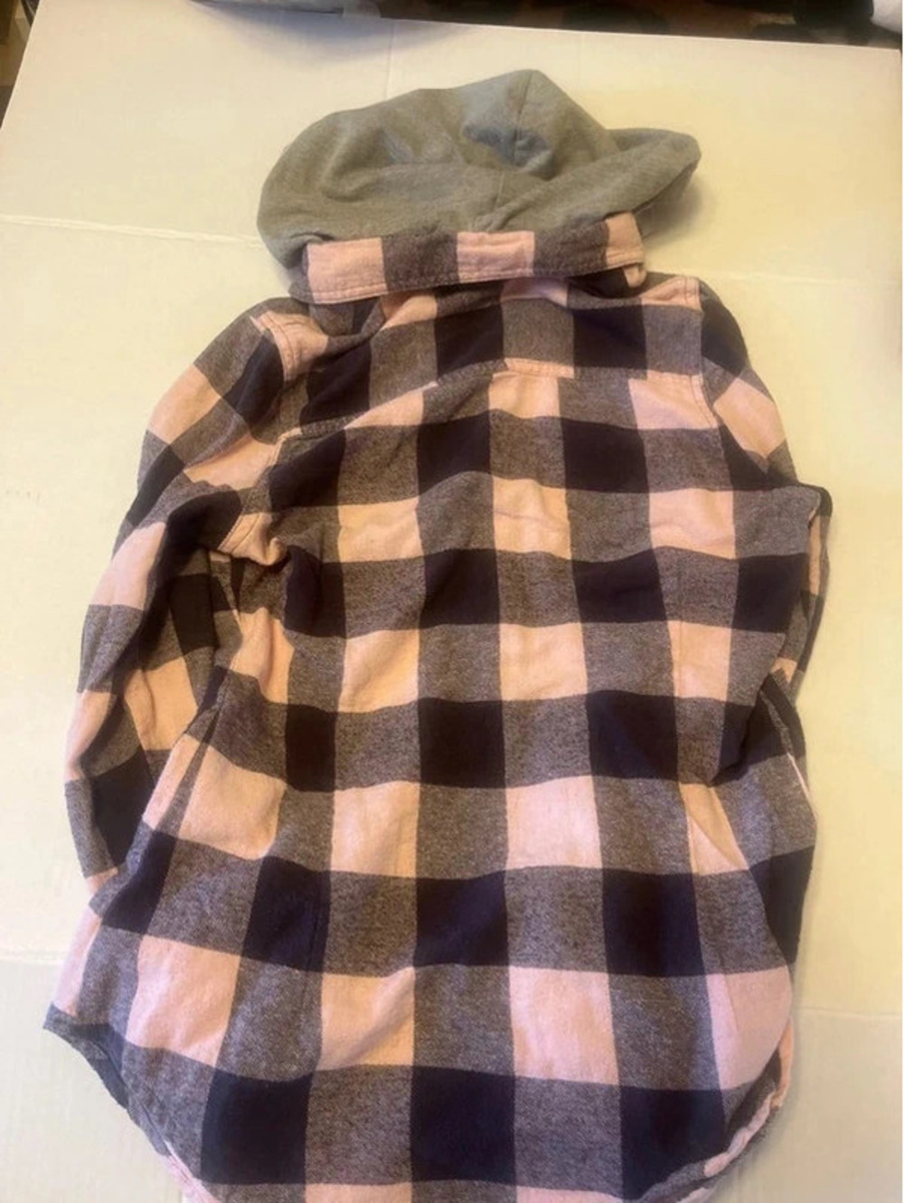 Two piece flannel set champs removable hood 2 long sleeve shirts - Picture 9 of 11